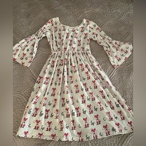 Charming Fox Print Kids Dress Size 11-12